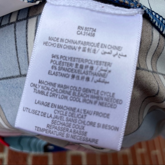 BCBGMaxAzia  70s Retro Dress In Poppy Multi Size Small Red Blue - Picture 6 of 11